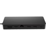 HP Universeller USB-C-Multiport-Hub Generalüberholt, Dockingstation schwarz, USB-A, USB-C, HDMI, DisplayPort, RJ45