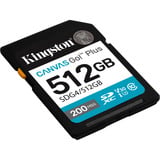 Kingston Canvas Go! Plus 512GB SDXC, Speicherkarte schwarz, UHS-I U3, Class 10, V30