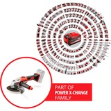 EINHELL Professional Akku-Winkelschleifer AXXIO 18/150, 18Volt rot/schwarz, ohne Akku und Ladegerät