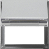 Gira Zentralplatte Klappdeckel mit Schriftfeld TX44, Adapter aluminium, Retail