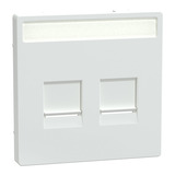 Merten Zentralplatte zweifach für Modular Jack, Abdeckung weiß, Retail