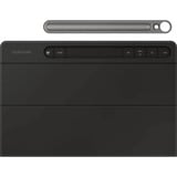 Samsung Book Cover Keyboard Slim, Tablethülle schwarz, DE-Layout, Samsung Galaxy Tab S9 | S9 FE | S10 FE | S10 Lite