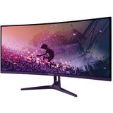 Arozzi Nova 34T2K165, Gaming-Monitor 86.4 cm (34 Zoll), lila, UWQHD, VA, Curved, HDMI, DP, Lautsprecher, 165Hz Panel