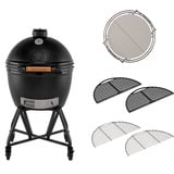 Big Green Egg The Onyx XLarge Starter-Paket, Holzkohlegrill schwarz, Ø 61cm