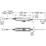 Hazet HD Schwenksonde 180°, 3,9 mm, Frontkamera, Inspektionskamera schwarz, Kompatibel mit Grundgerät 4812-23G und 4812-11G