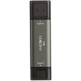 Team Group X2 MAX 1 TB, USB-Stick titan/schwarz, USB-A, USB-C
