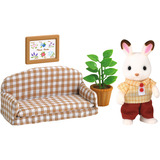 EPOCH Sylvanian Families - Schokoladenhasen Vater Wohnzimmer Set, Konstruktionsspielzeug 