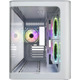 FSP S380, Tower-Gehäuse weiß, Tempered Glass x 2