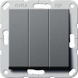 Gira GIRA Wippschalter Wechsel 3fach System 55 Anthrazit 283228 anthrazit, Retail
