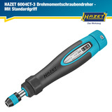 Hazet Drehmomentschraubendreher mit Standardgriff (6004CT-3) schwarz/blau, 0,02 - 0,3 Nm, 1/4" Bitaufnahme, Rundgriff