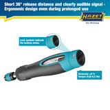 Hazet Drehmomentschraubendreher mit Standardgriff (6004CT-3) schwarz/blau, 0,02 - 0,3 Nm, 1/4" Bitaufnahme, Rundgriff