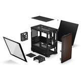 Krux Helio, Tower-Gehäuse schwarz/holz, Tempered Glass