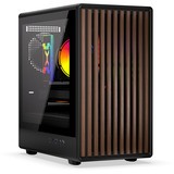 Krux Helio, Tower-Gehäuse schwarz/holz, Tempered Glass