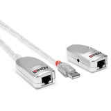 Lindy USB 1.1 Cat.6 Extender, USB-Extender silber, 50m