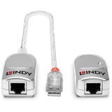 Lindy USB 1.1 Cat.6 Extender, USB-Extender silber, 50m