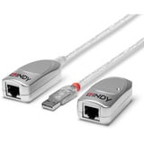 Lindy USB 1.1 Cat.6 Extender, USB-Extender silber, 50m