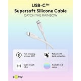 goobay USB 2.0 Silikonkabel weiß, USB-C Stecker > USB-C Stecker weiß, 1,5 Meter, PD 60 Watt