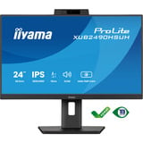 iiyama ProLite XUB2490HSUH-B2, LED-Monitor 60.5 cm (24 Zoll), schwarz (matt), FullHD, IPS, Webcam, Mikrofon, USB-Hub, 100Hz Panel