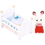 EPOCH Sylvanian Families - Schokoladenhasen Baby mit Babybett, Konstruktionsspielzeug 