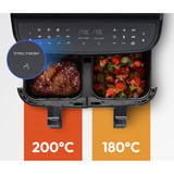 Medion Doppel Heißluftfritteuse Life P20 MD11760 XXL schwarz, 2.600 Watt, 2 Körbe je 4,35 Liter