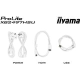iiyama ProLite XB2497HSU-W1, LED-Monitor 60.5 cm (23.8 Zoll), weiß (matt), FullHD, IPS, HDMI, DP, USB-Hub, erg. Standfuß, 120Hz Panel