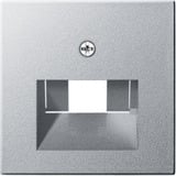 Gira Zentralplatte UAE/IAE Abdeckung ohne Beschriftungsfeld aluminium, Retail