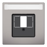 Merten Zentralplatte nickelmetallic rechteckiger Ausschnitt, Abdeckung grau, Retail