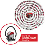 EINHELL TE-AV 18/15 Li C-Solo, Aschesauger silber/rot, ohne Akku und Ladegerät