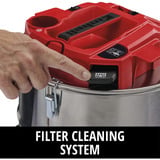 EINHELL TE-AV 18/15 Li C-Solo, Aschesauger silber/rot, ohne Akku und Ladegerät