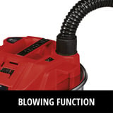 EINHELL TE-AV 18/15 Li C-Solo, Aschesauger silber/rot, ohne Akku und Ladegerät