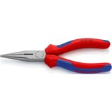 KNIPEX Flachrundzange 25 02 160 , Greifzange gezahnte Griffflächen, Schneiden mit Facetten