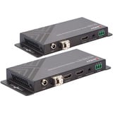 Lindy Fibre Optic HDMI Extender, HDMI Verlängerung schwarz, 300m, 18G, IR