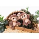 NICI Glubschis Schlenker Affe Hobson, Kuscheltier braun/beige, Safari, 25 cm