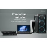 i-tec USB-C KVM Docking Station, Dockingstation schwarz, für Drei Ausgangsgeräte, Zwei Displays, Power Delivery