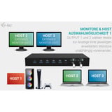 i-tec USB-C KVM Docking Station, Dockingstation schwarz, für Drei Ausgangsgeräte, Zwei Displays, Power Delivery