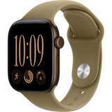 Apple Watch Series 12, Smartwatch bronze, Aluminium, 42 mm, Sportarmband Oliv M/L, Cellular