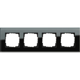 Gira Abdeckrahmen vierfach Glas Esprit, Abdeckung schwarz, Retail