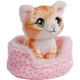 NICI Kuscheltier Katze getigert 12cm im Körbchen rosa