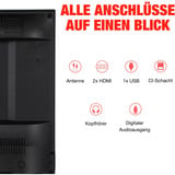 Telefunken XH32P900S, LED-Fernseher 80 cm (32 Zoll), schwarz, WUXGA, Triple Tuner, Mediaplayer