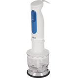 Braun Stabmixer MultiQuick 3 MQ30202M weiß/blau, 900 Watt, mit Zerkleinerer und Schneebesen