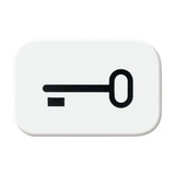 Busch-Jaeger Tastersymbol ausschaltwippe 2525 TR-214, Schlüssel weiß, Retail