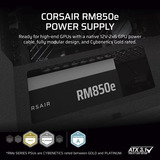 Corsair RM850e Generalüberholt, PC-Netzteil schwarz, 1x 12 Pin High Power GPU, 2x PCIe, Kabel-Management, 850 Watt