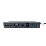 Dell WD15 USB-C Dock Generalüberholt, Dockingstation schwarz, HDMI, VGA, Mini DisplayPort