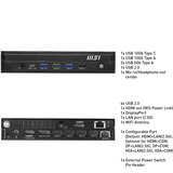 MSI PRO DP10 A14MG-016AT, Mini-PC schwarz, Windows 11 Pro