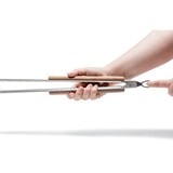 Petromax Grill- und Kohlenzange, groß, Grillbesteck edelstahl/holz, 54cm