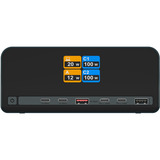 ICY BOX IB-DK2300-CH, Dockingstation anthrazit, mit LCD-Display