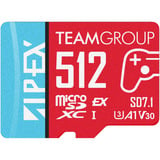 Team Group APEX SD7.1 512 GB SDXC, Speicherkarte rot/blau, MicroSD Express