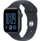 Apple Watch SE 3, Smartwatch schwarz, 44 mm, Sportarmband Navyblau S/M, Cellular