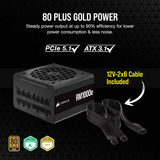 Corsair RM1000e Generalüberholt, PC-Netzteil schwarz, 2x 12 Pin High Power GPU, 2x PCIe, Kabel-Management, 1000 Watt