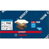 Bosch Professional Expert C470 Schleifblatt, Ø 125mm, K40 50 Stück, für Exzenterschleifer